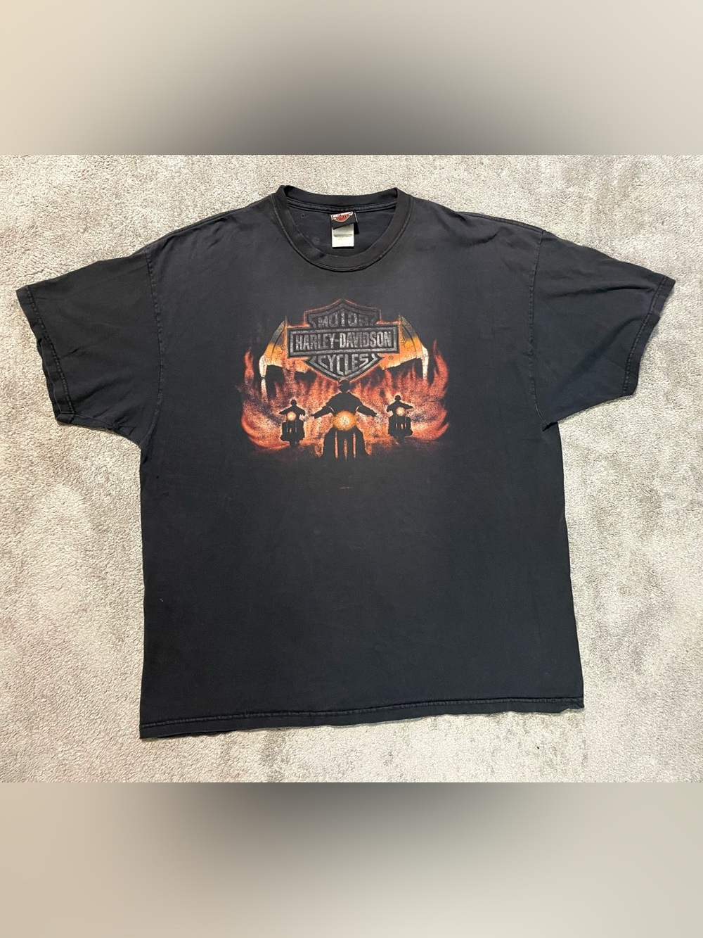 Vintage 90s Harley Davidson DuBois PA T Shirt Mens 2XL USA Made Distressed